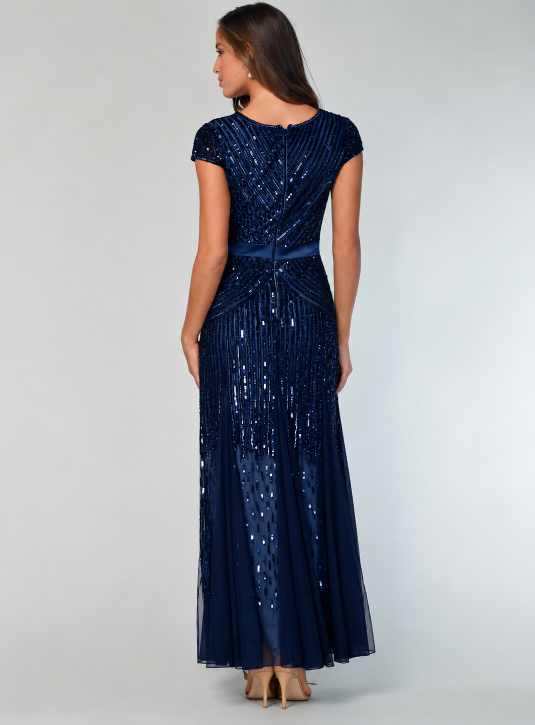 Midnight Clarise Beaded Dress