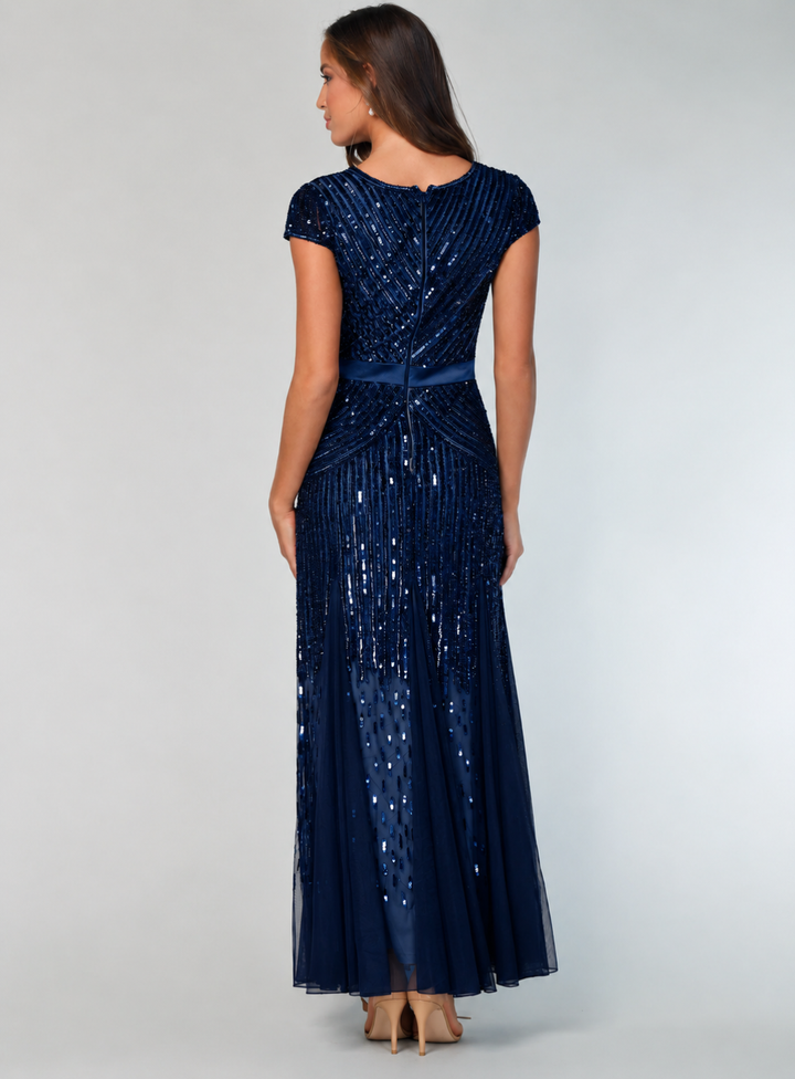 Midnight Clarise Beaded Dress