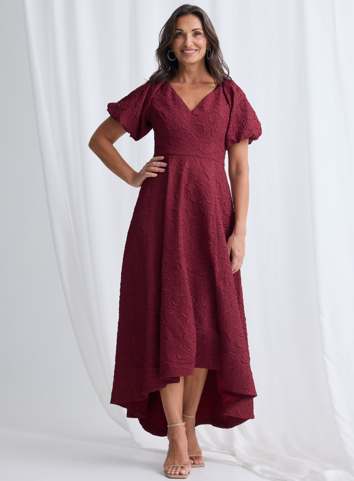 Wine Danae Dress