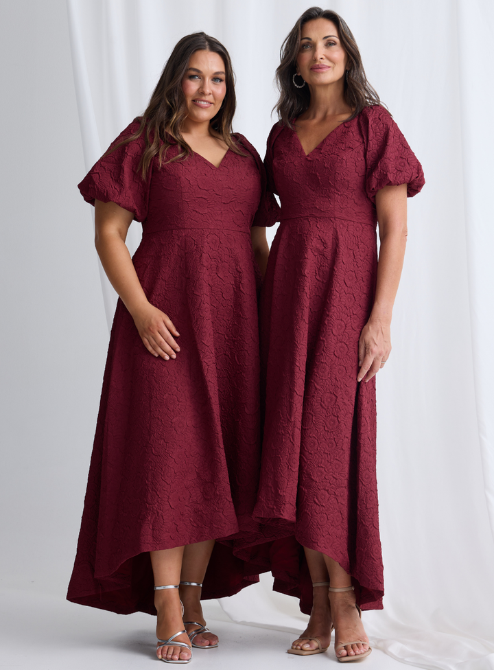 Wine Danae Dress