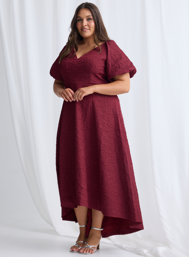 Wine Danae Dress