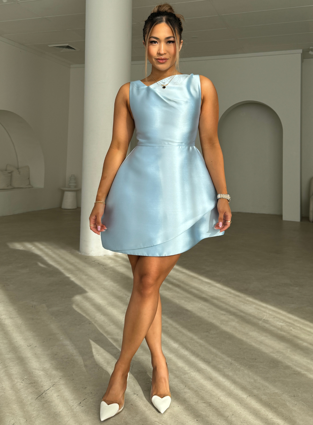 angel bowman wears the ella mini by adri wear
