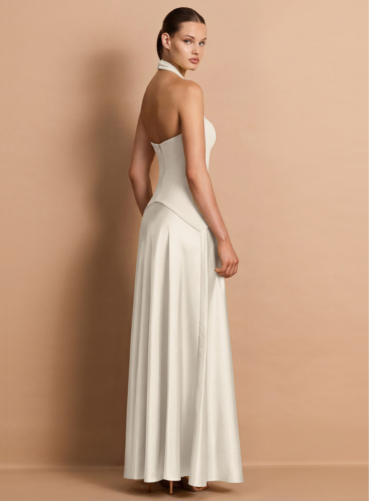 Exclusive Ivory Alice Halter Maxi