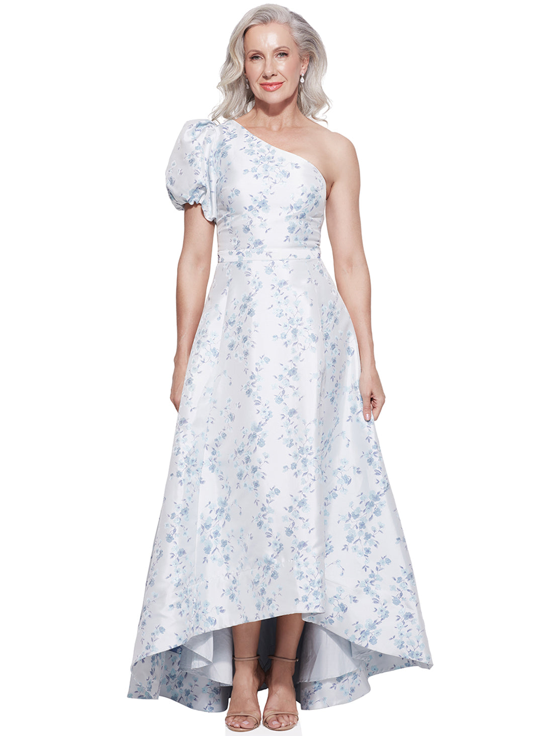 Kylee One Shoulder Brocade Dress