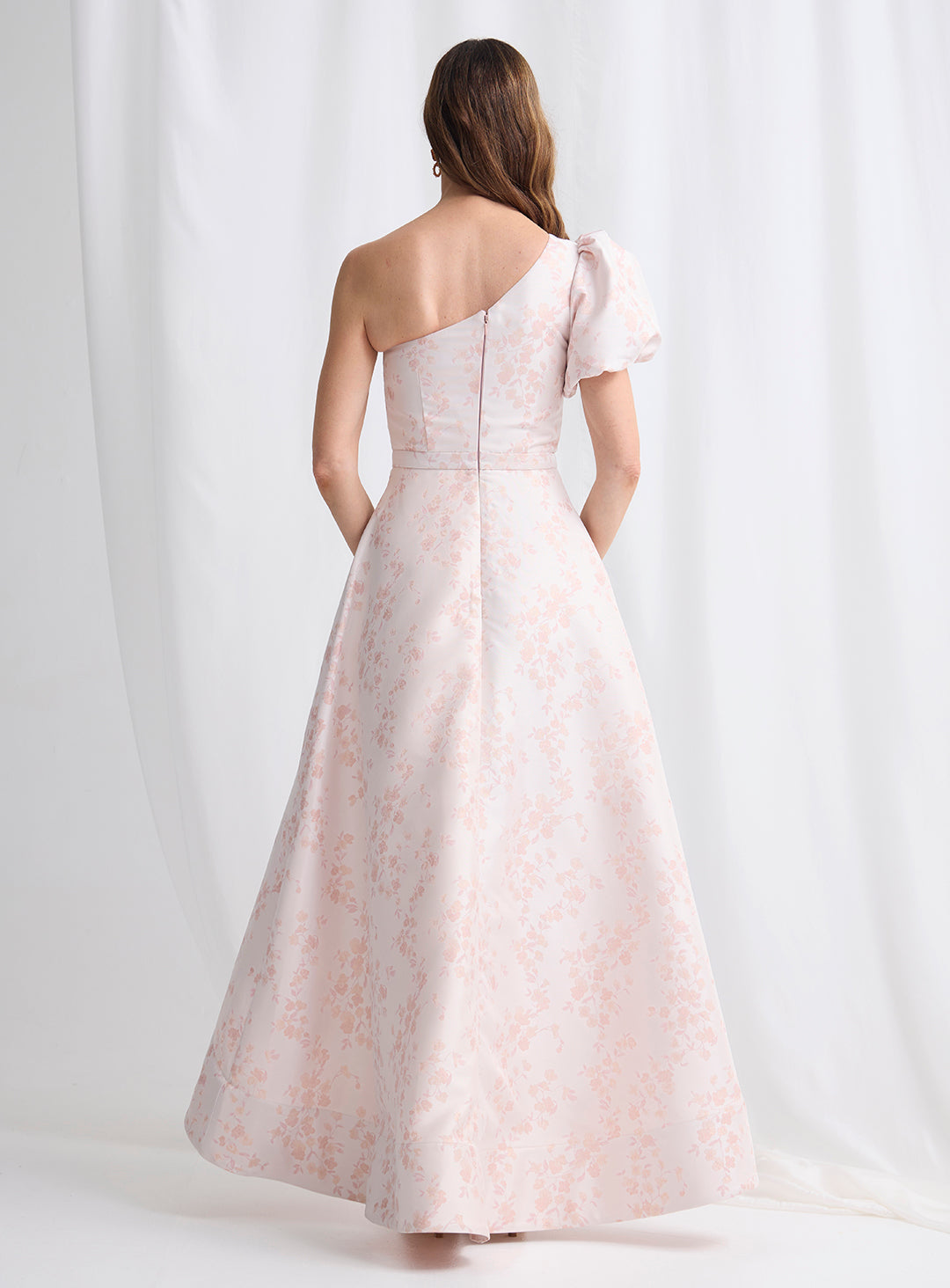 Kylee One Shoulder Brocade Dress