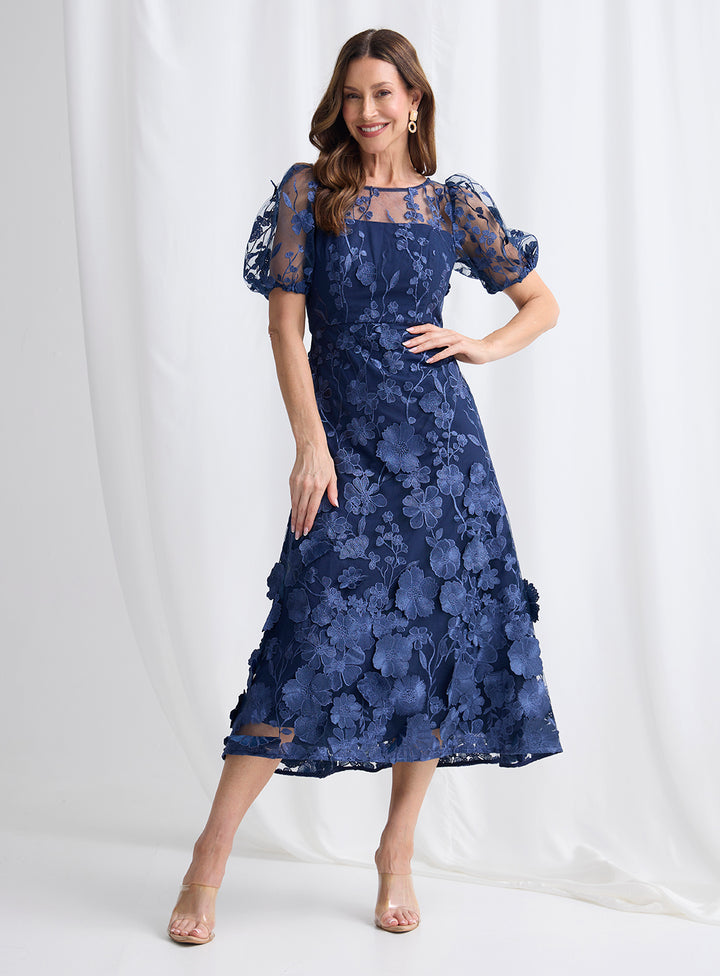 Lizzie Puff Sleeve Midi
