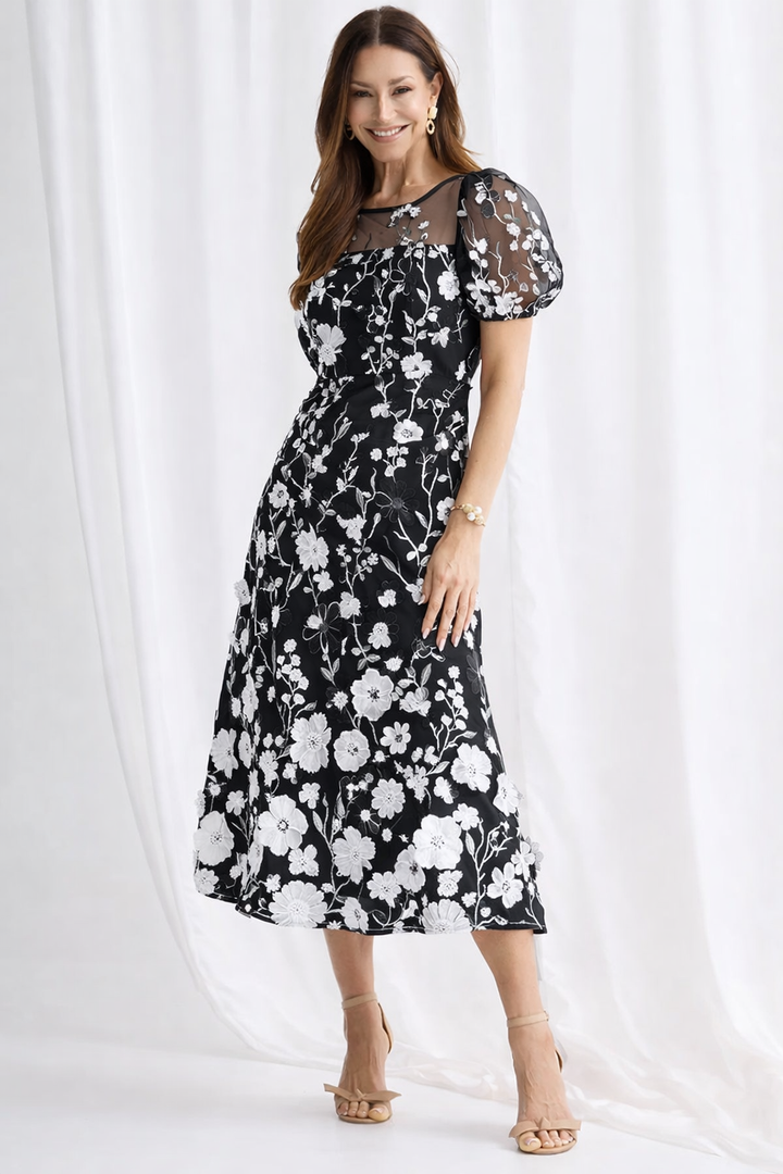 Lizzie Puff Sleeve Midi