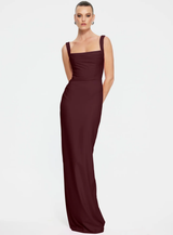 Wine Marbella Gown
