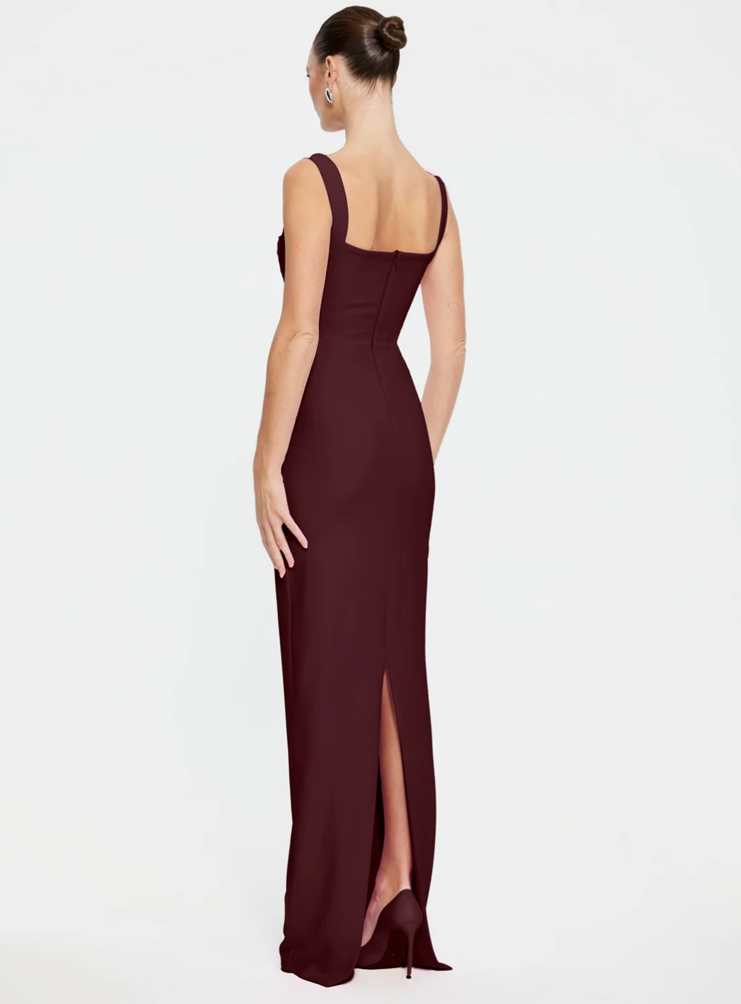 Wine Marbella Gown