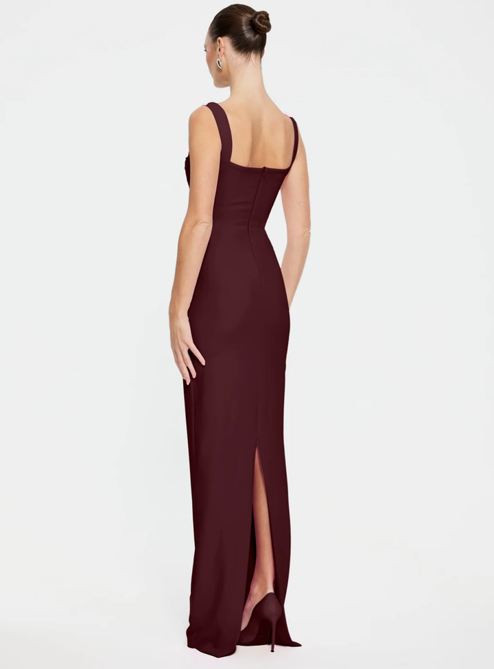 Wine Marbella Gown