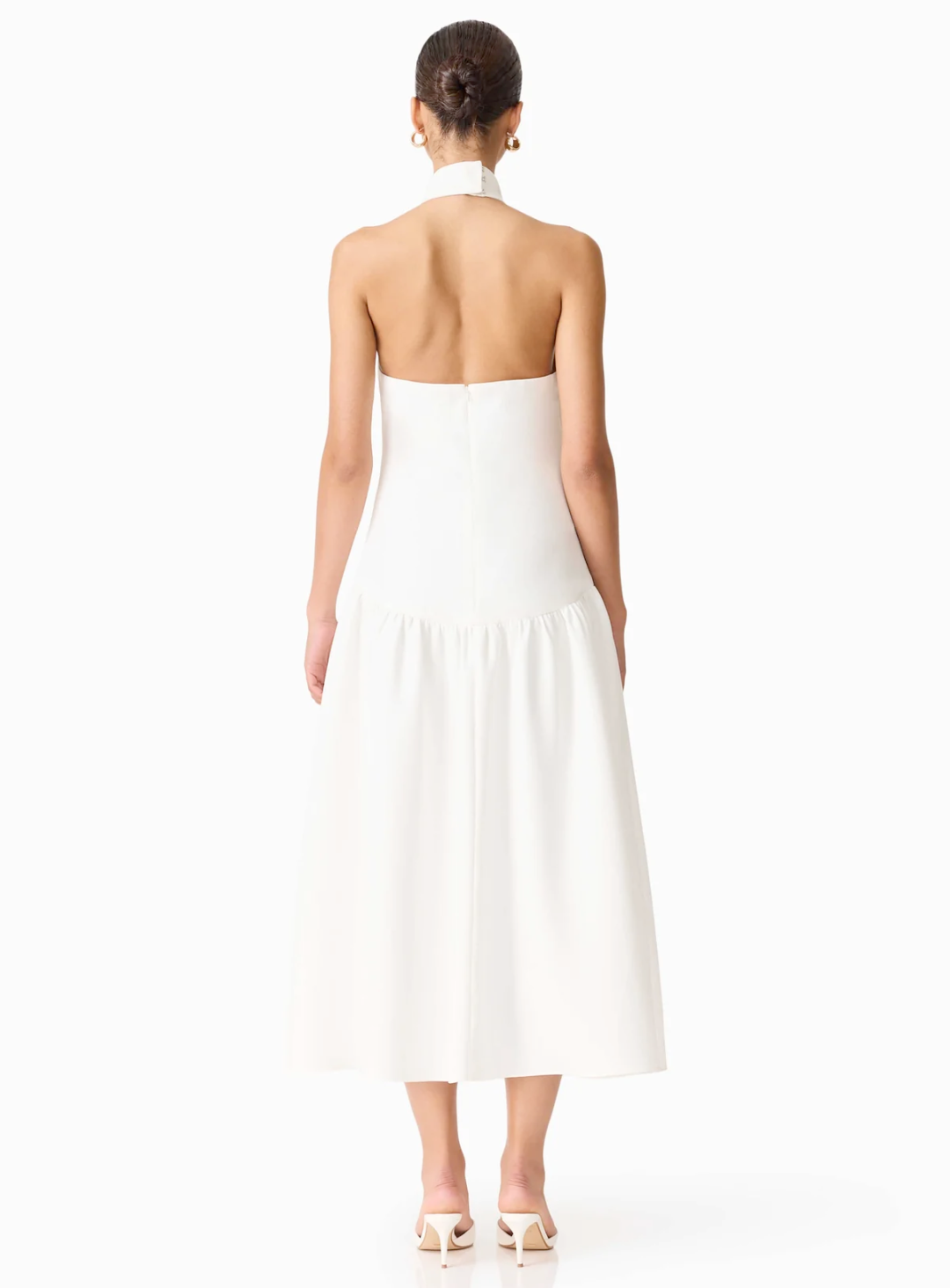 White Nolana Halter Midi