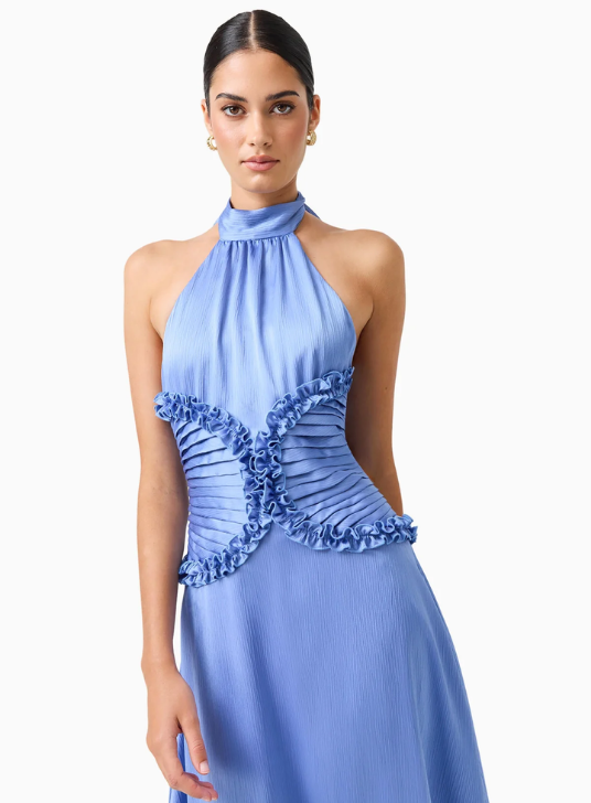 Poselia Halter Midi Dress