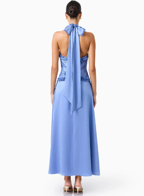 Poselia Halter Midi Dress