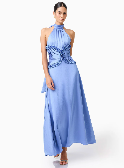 Poselia Halter Midi Dress