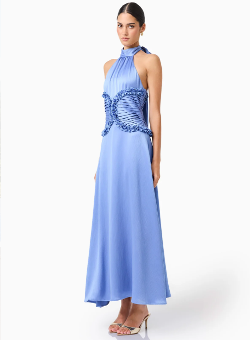 Poselia Halter Midi Dress