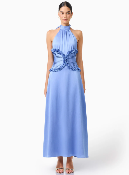 Poselia Halter Midi Dress