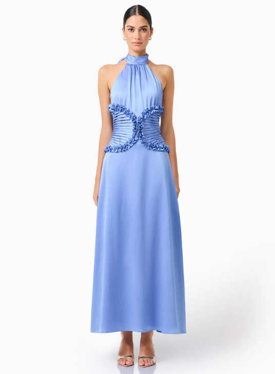 Poselia Halter Midi Dress