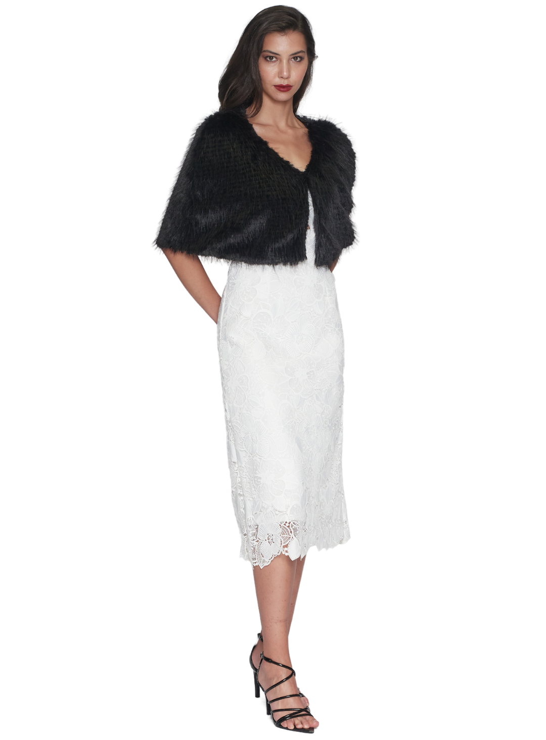 Ayla Faux Fur Cape