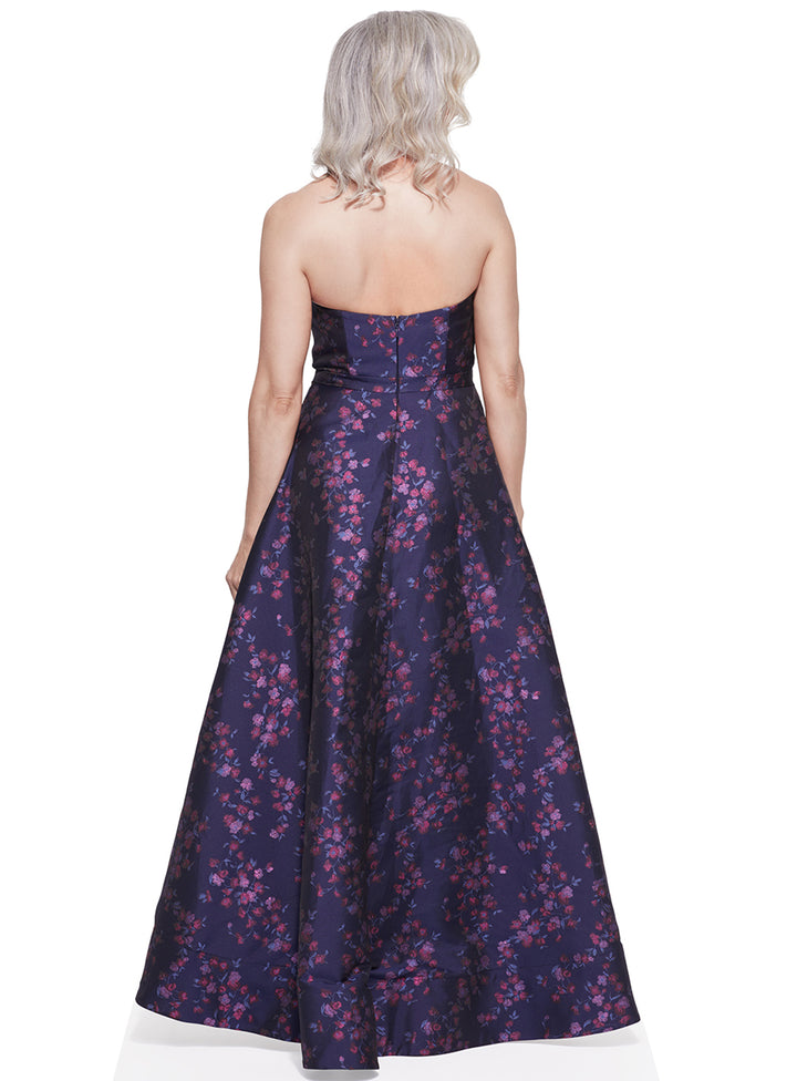 Peach Sorbet Tanya Strapless Brocade Dress