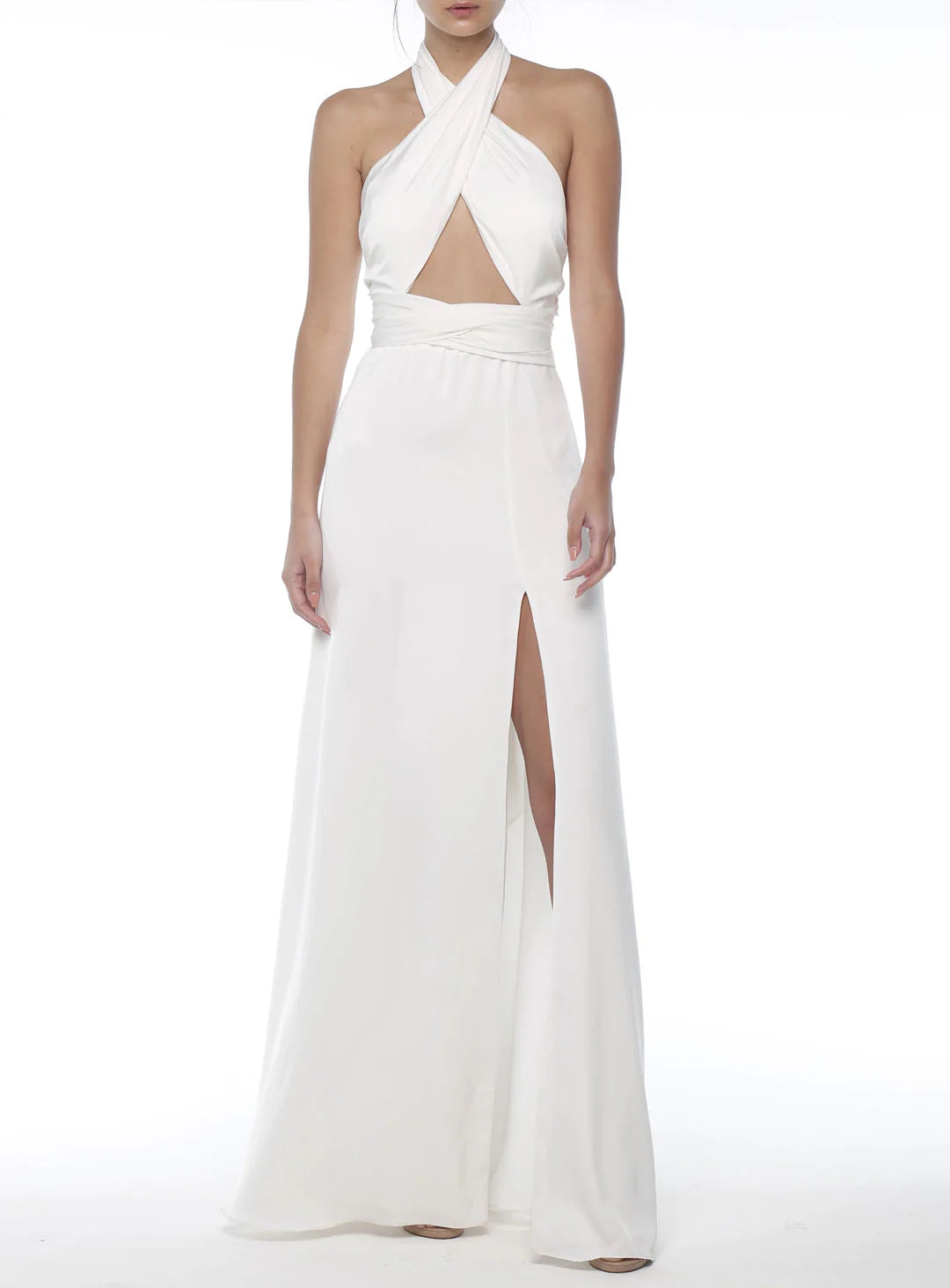 Sample - Thurman Wrap Midi - Ivory/Nude - 8
