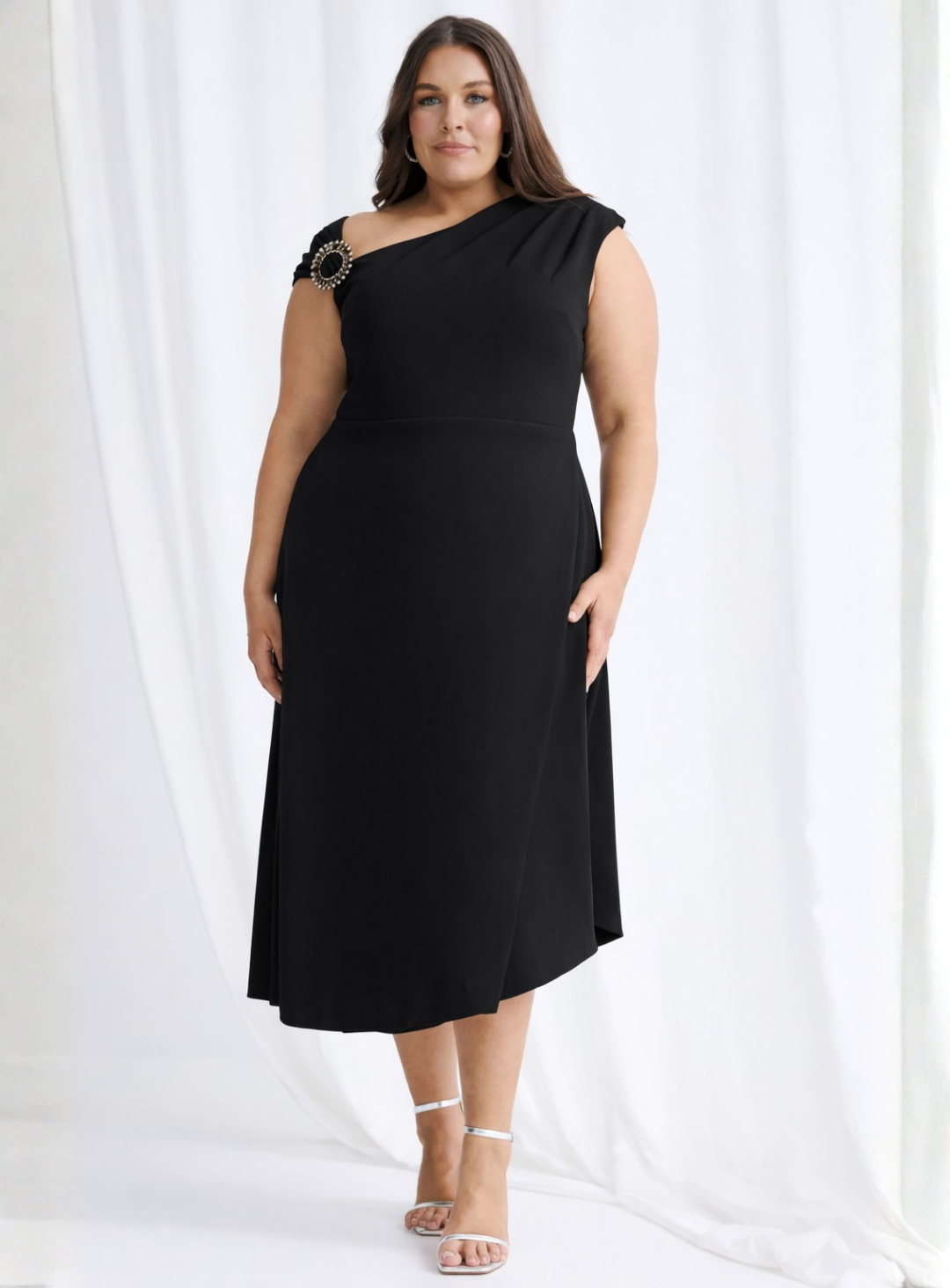 Oriana Asymmetric Flared Midi - Made to Order