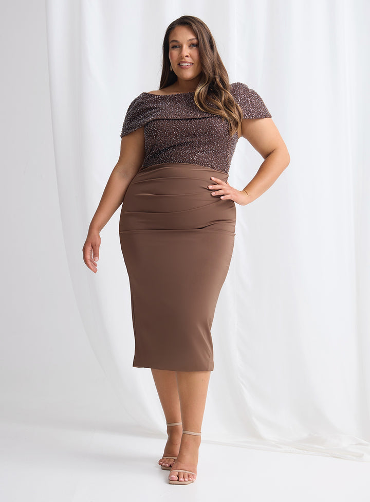 Veronica Off Shoulder Midi
