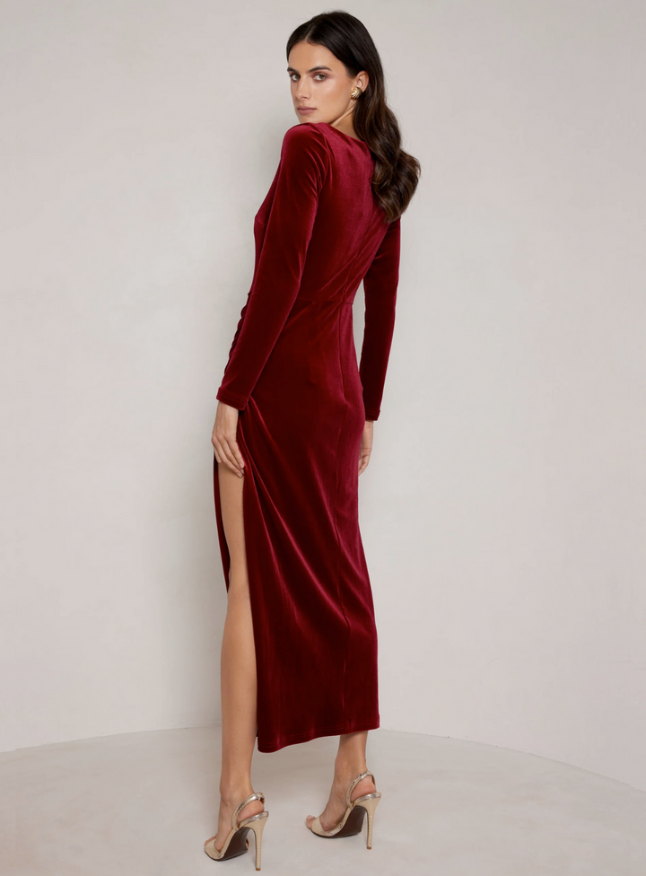 Wine Corrine Dress