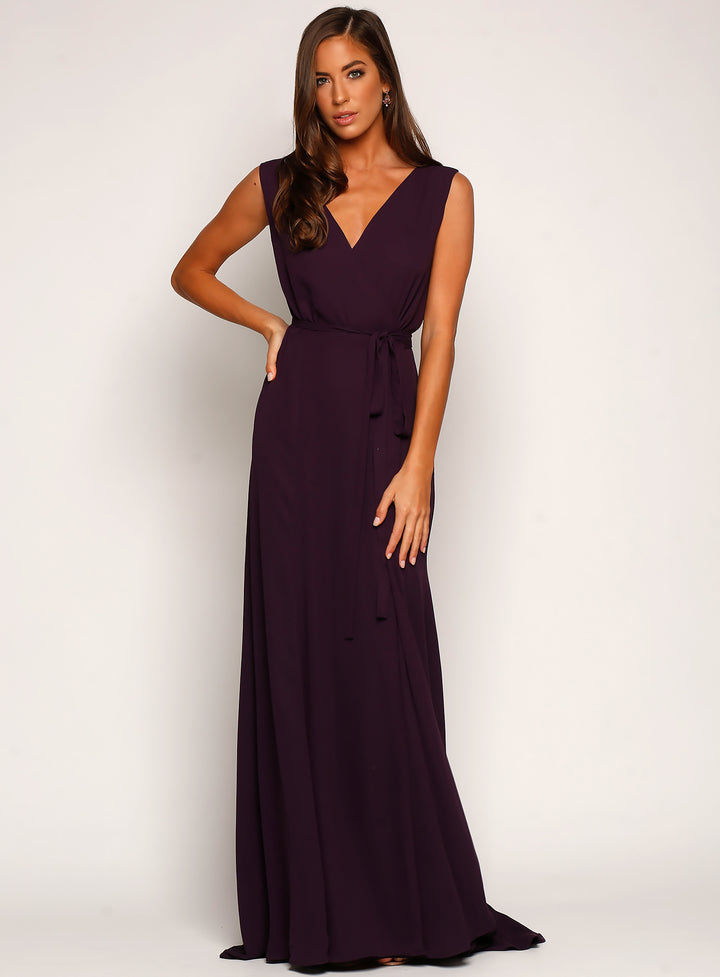 Sleeveless Wrap Gown