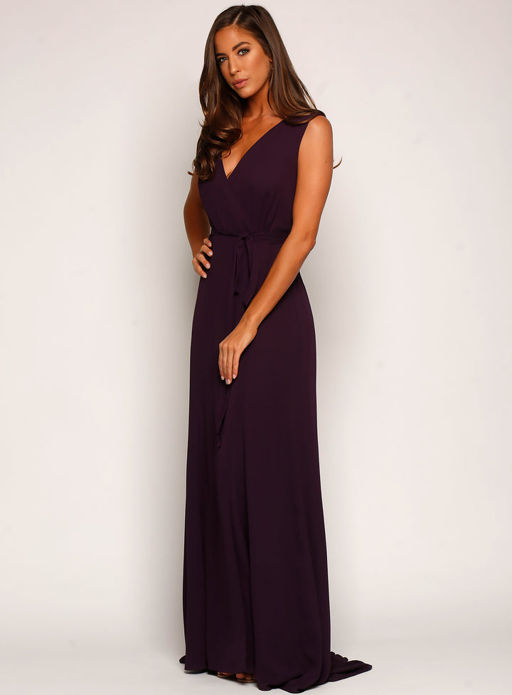 Sleeveless Wrap Gown