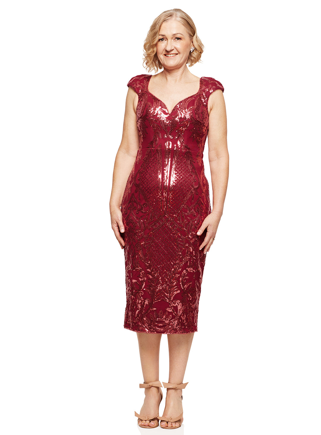Jessica Cap Sleeve Midi