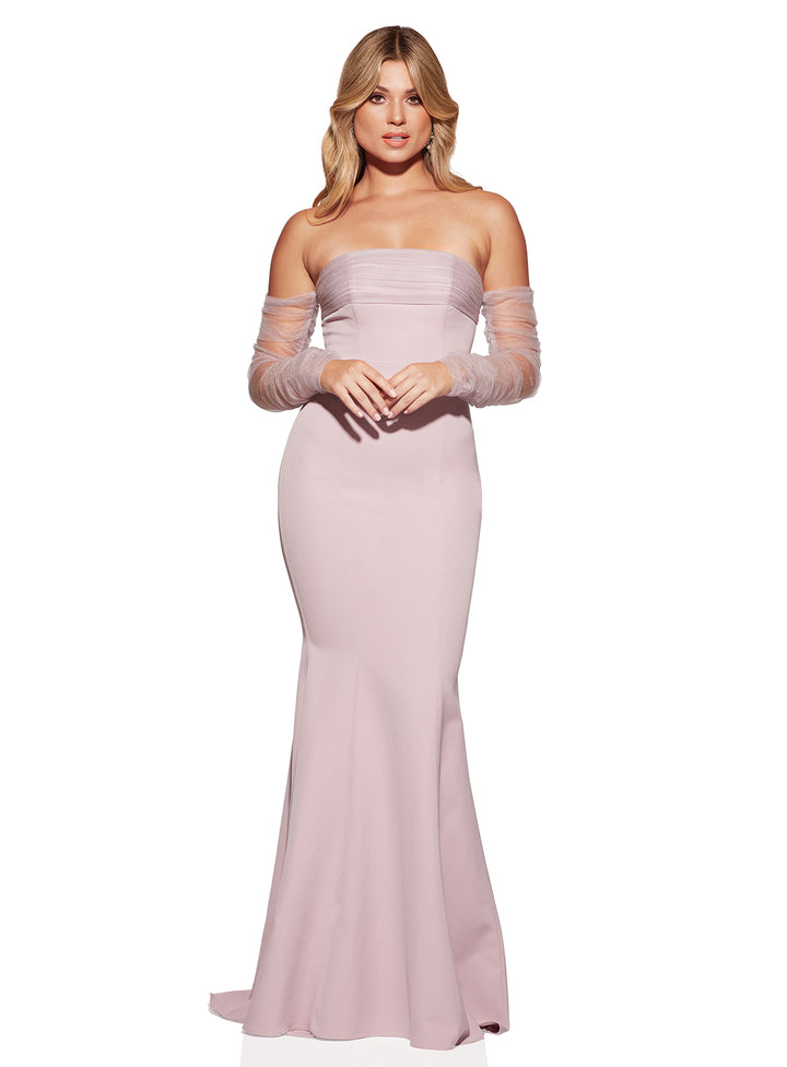 Chontell Sleeved Tulle Gown
