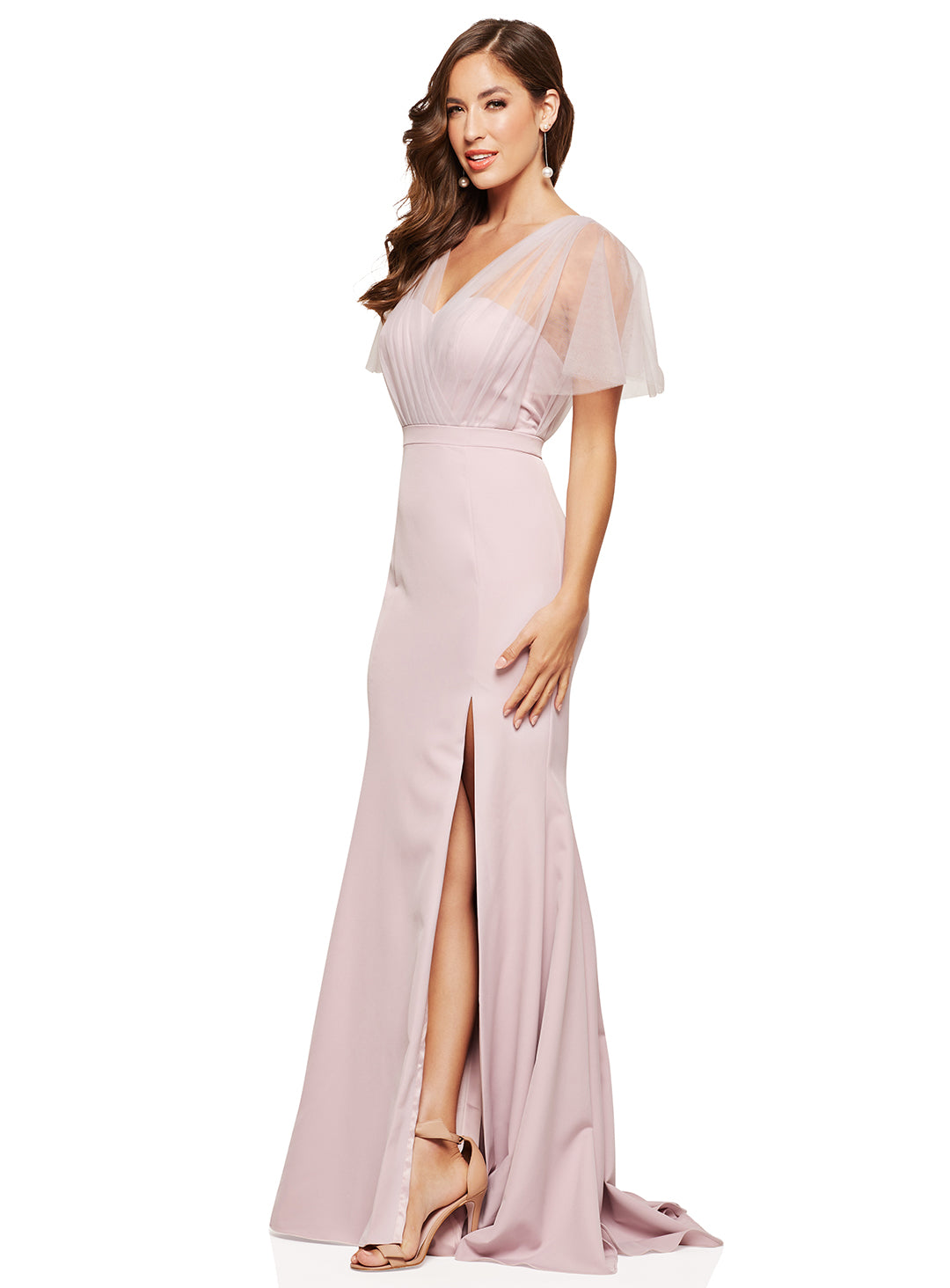 Ariana Tulle Split Gown