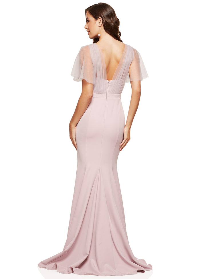 Ariana Tulle Split Gown