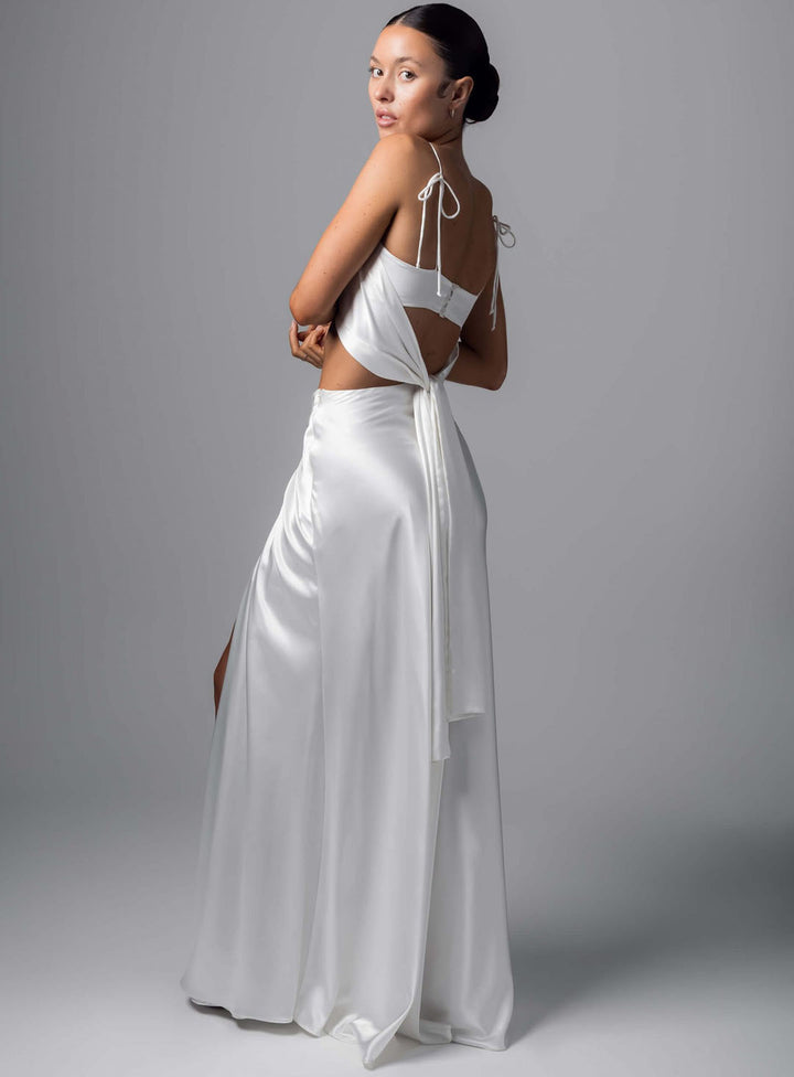 Ivory engagement maxi dress