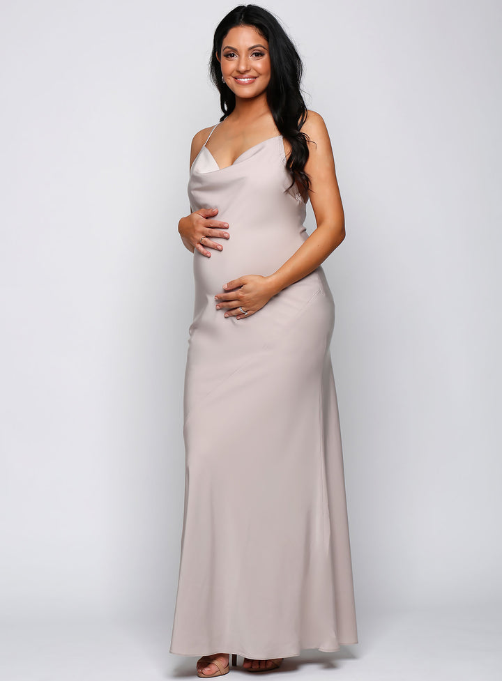 Elsa Satin Cross Back Maxi