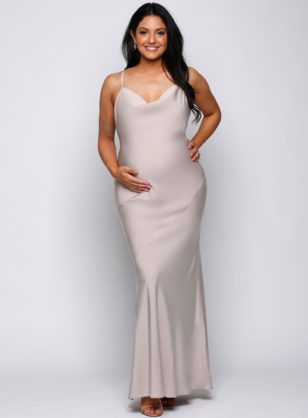 Elsa Satin Cross Back Maxi