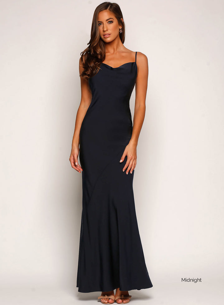 Sasha Satin Cowl Neck Maxi - Made to Order