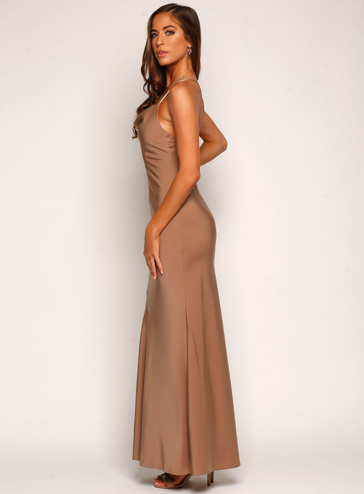 Elsa Satin Cross Back Maxi