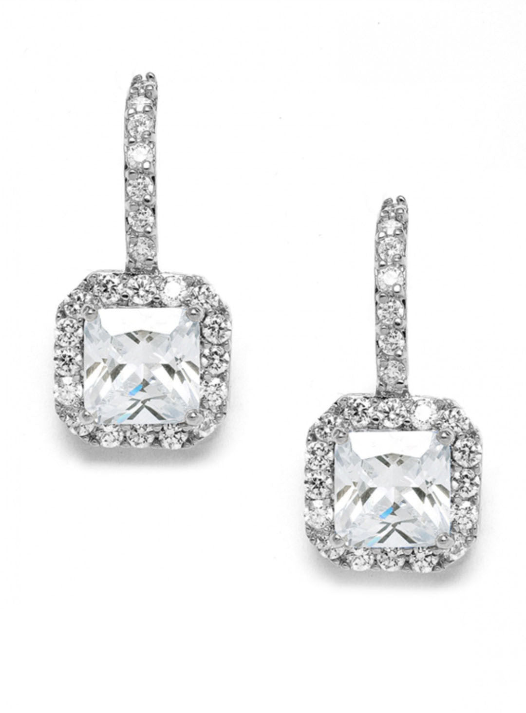 Jet Radiant Cut Drop Earrings