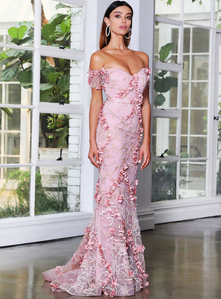 Santi Off Shoulder Gown