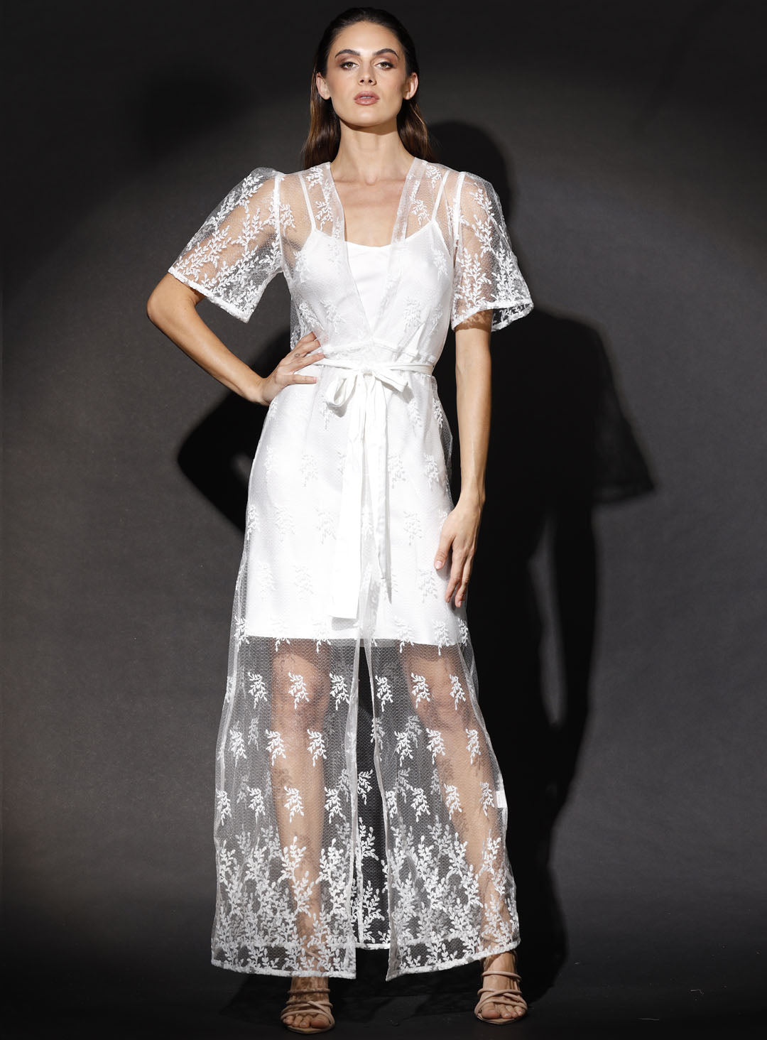 Layla Lace Short Sleeve Robe