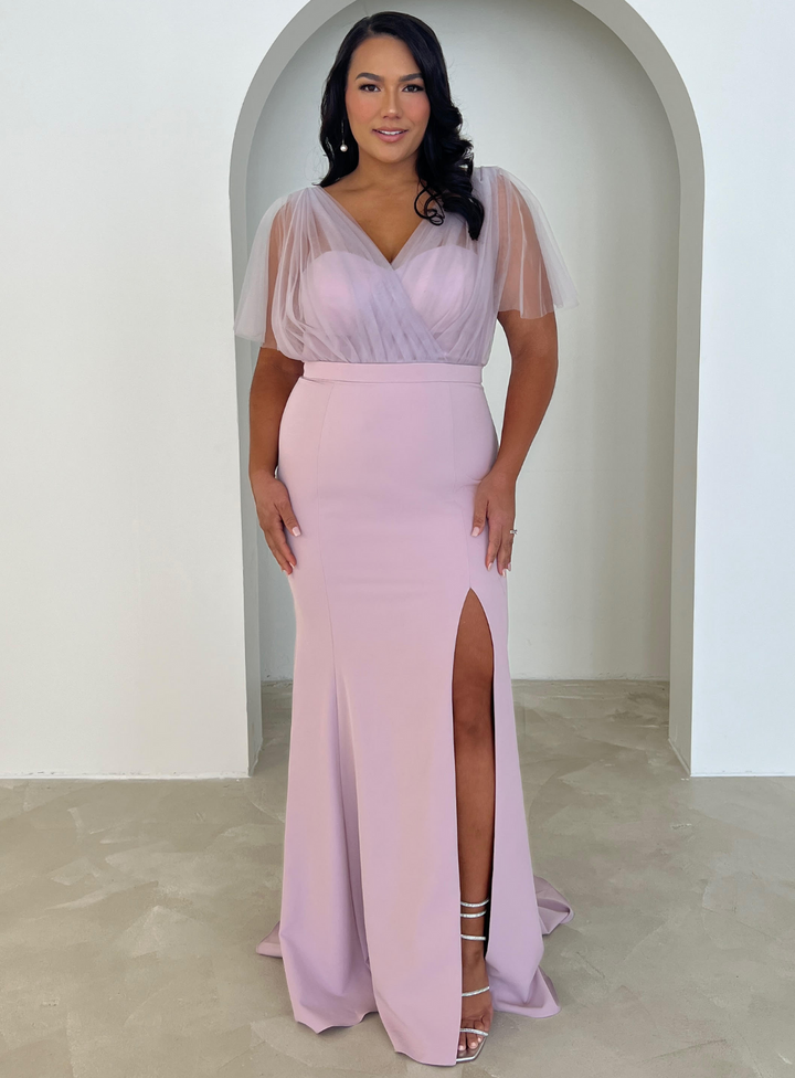 Samantha Rose Dress Ariana Tulle Split Gown By Samantha Rose