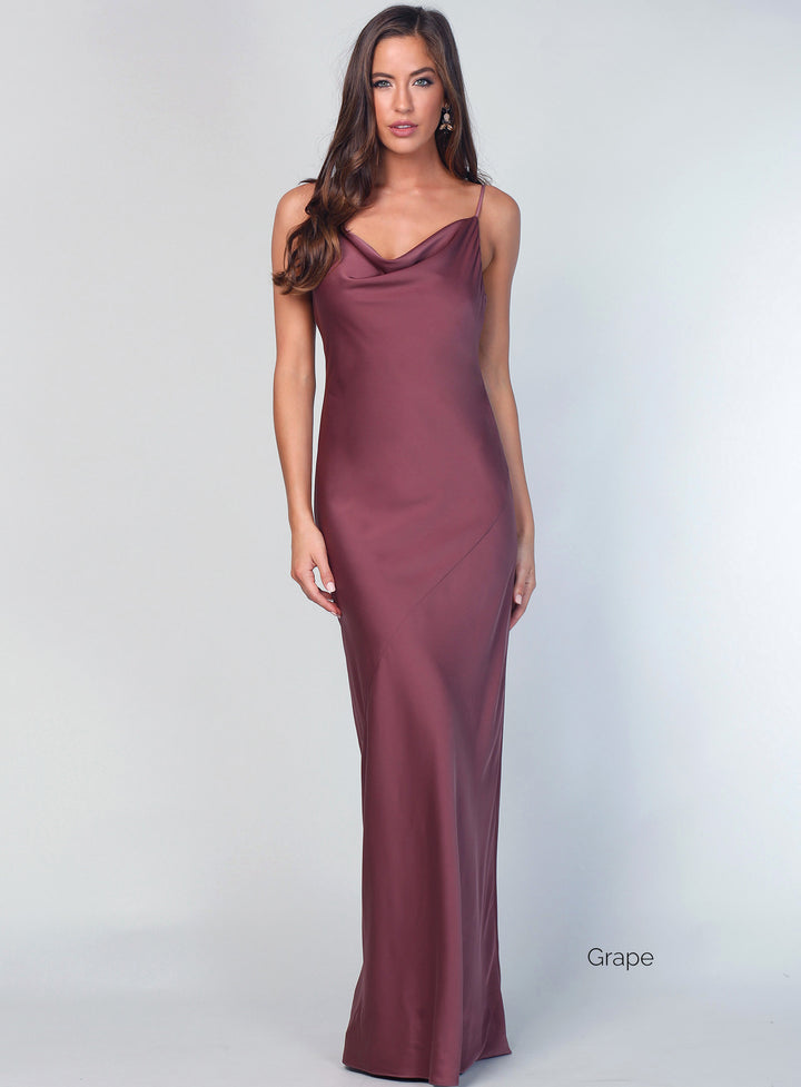 Sasha Satin Cowl Neck Maxi