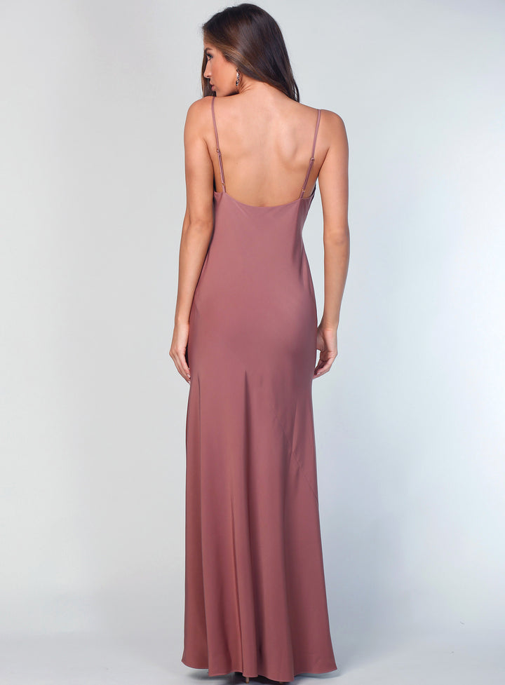Sasha Satin Cowl Neck Maxi