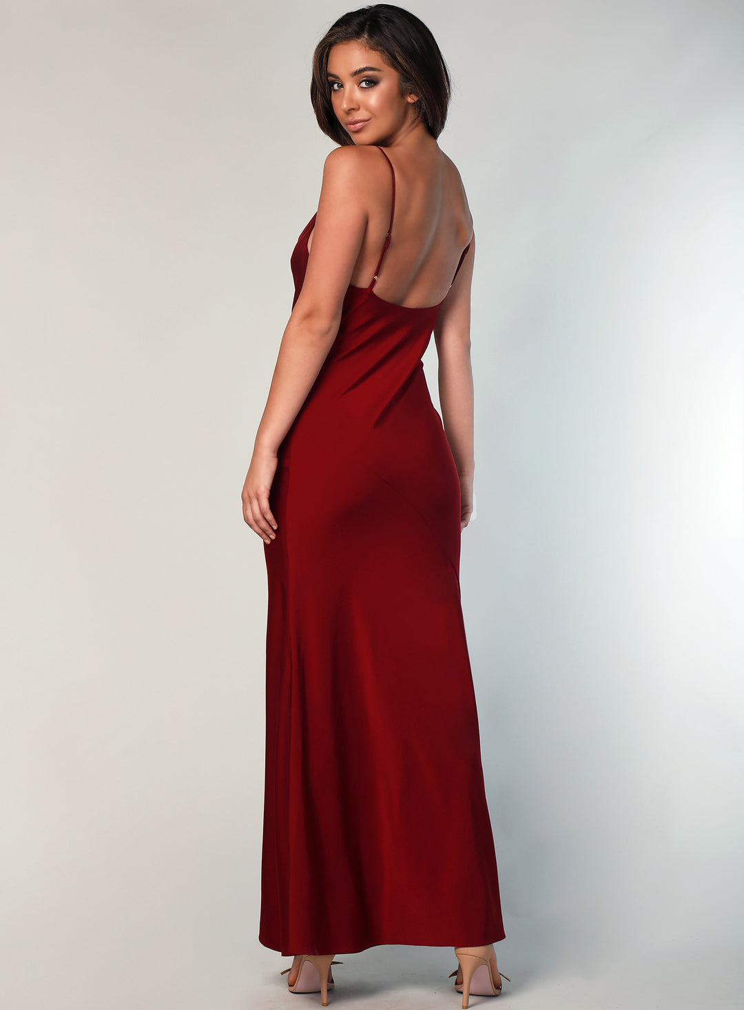 Sasha Satin Cowl Neck Maxi