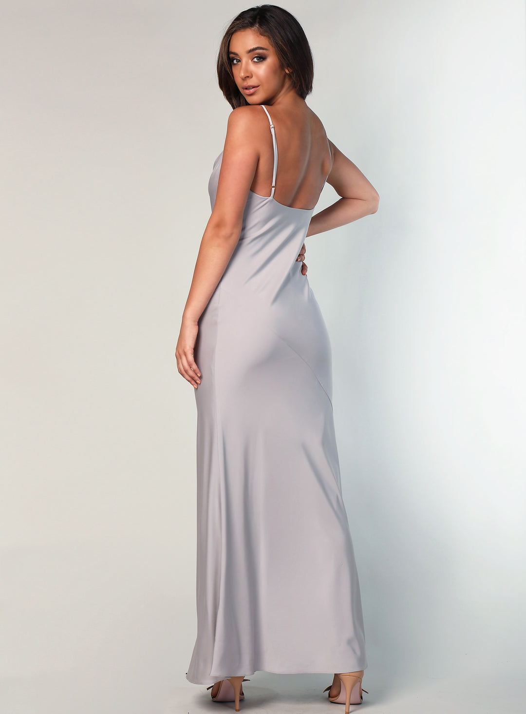 Sasha Satin Cowl Neck Maxi