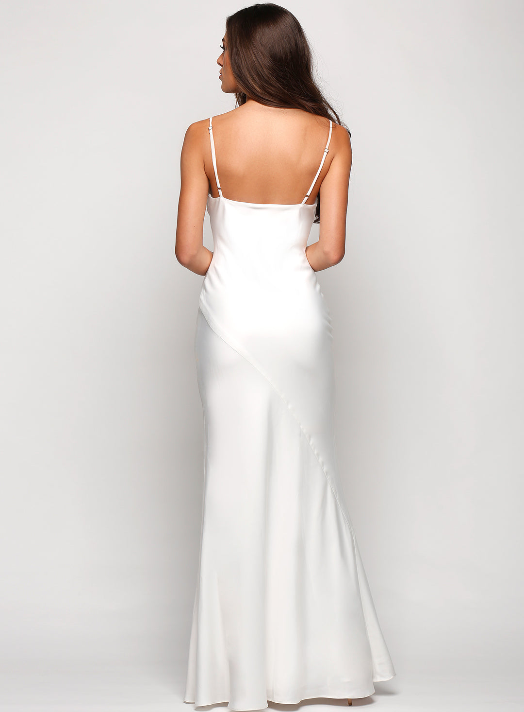Sasha Satin Cowl Neck Maxi