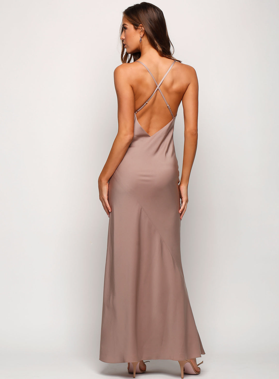Elsa Satin Cross Back Maxi