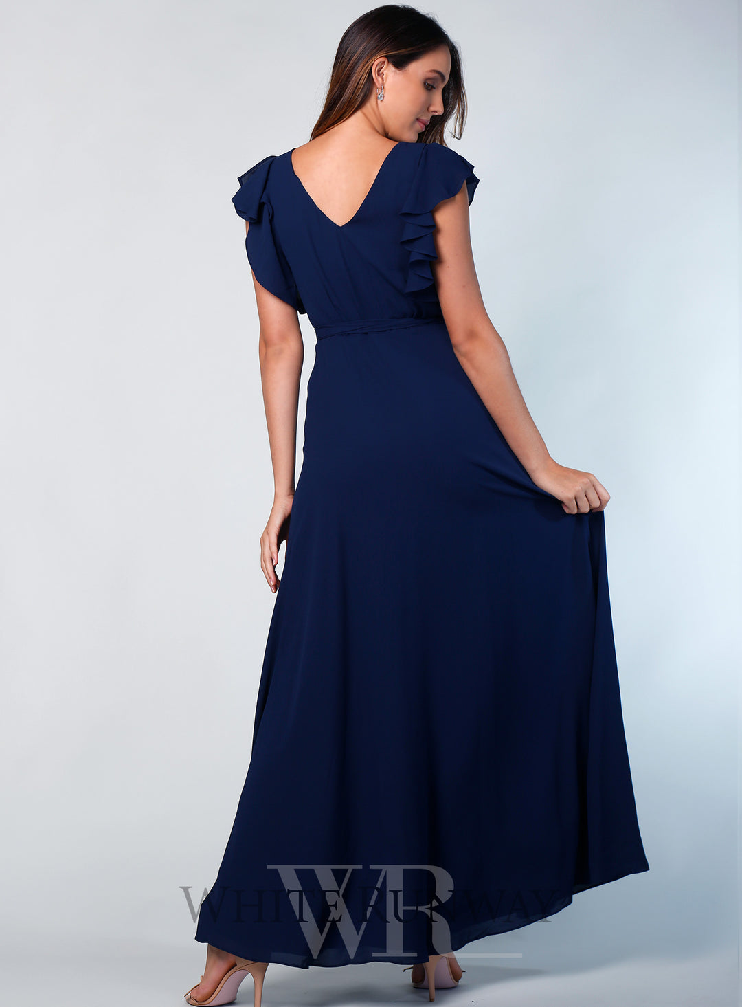 Flutter Sleeve Slim Maxi Skirt