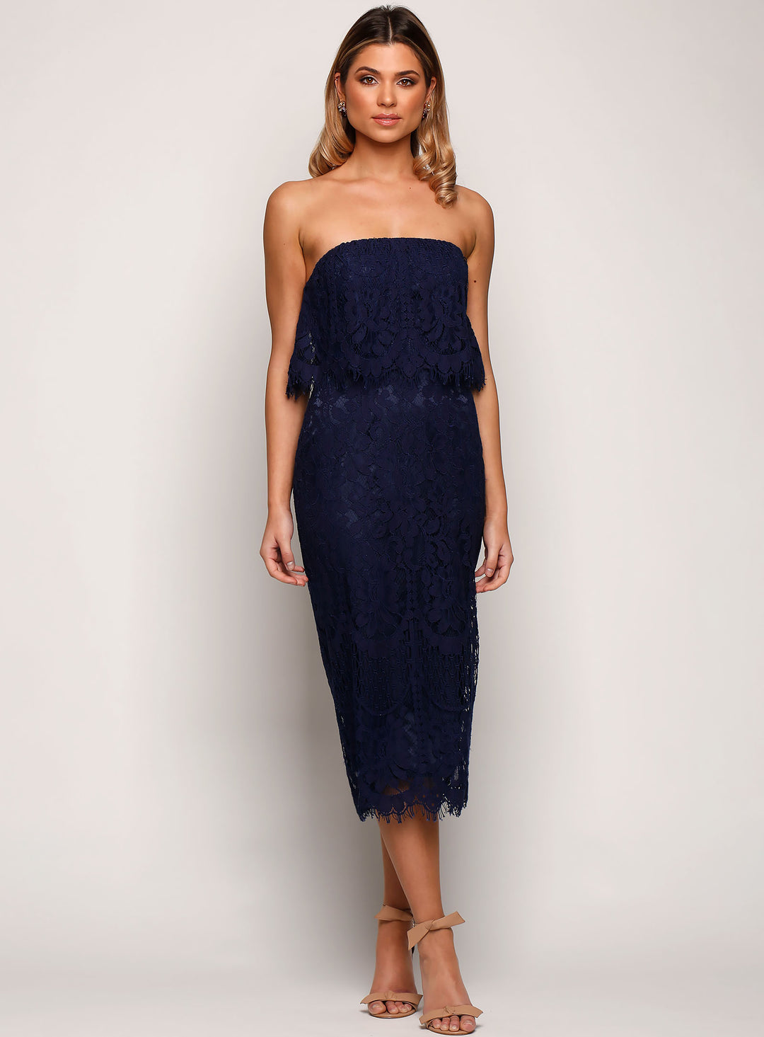 Cherry Lace Dress Midi